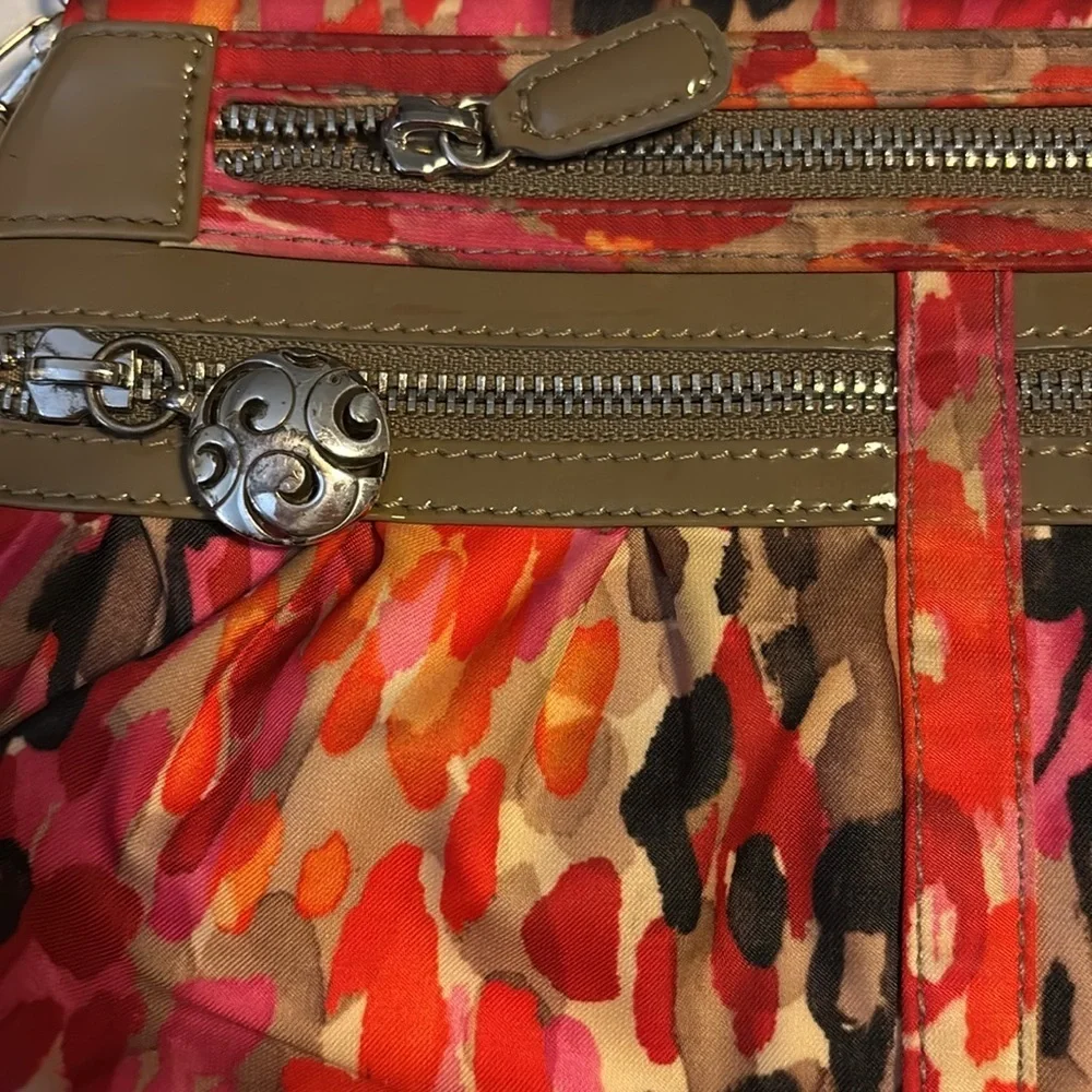 BRIGHTON “MILANO” CROSSBODY MULTI COLORED WITH TAUPE COLORED CROSSBODY STRAP
